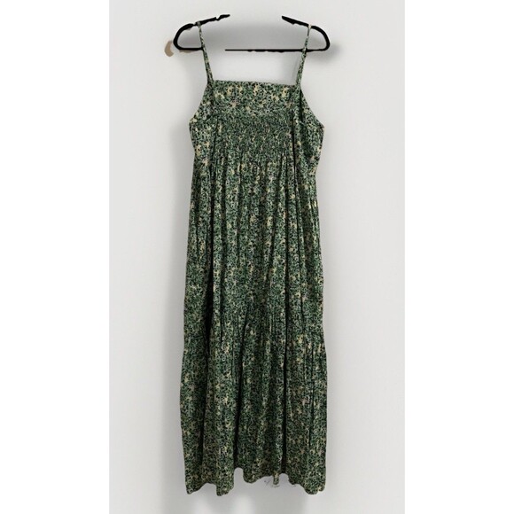 Ellos Womens Maxi Dress Plus Size L 18/20 Green Floral Boho Adjustable Straps - Picture 2 of 6